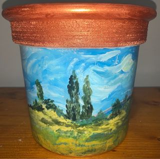 Vasi in terracotta dipinti a mano
