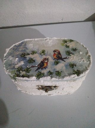 Scatolina legno natalizia vintage