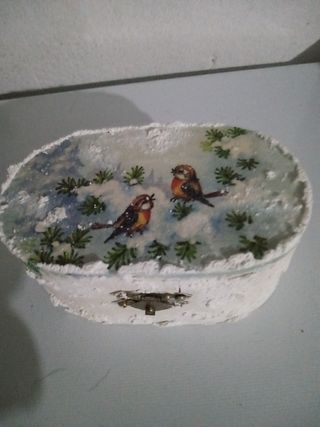 Scatolina legno natalizia vintage