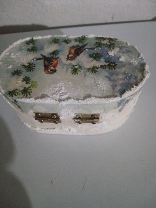 Scatolina legno natalizia vintage