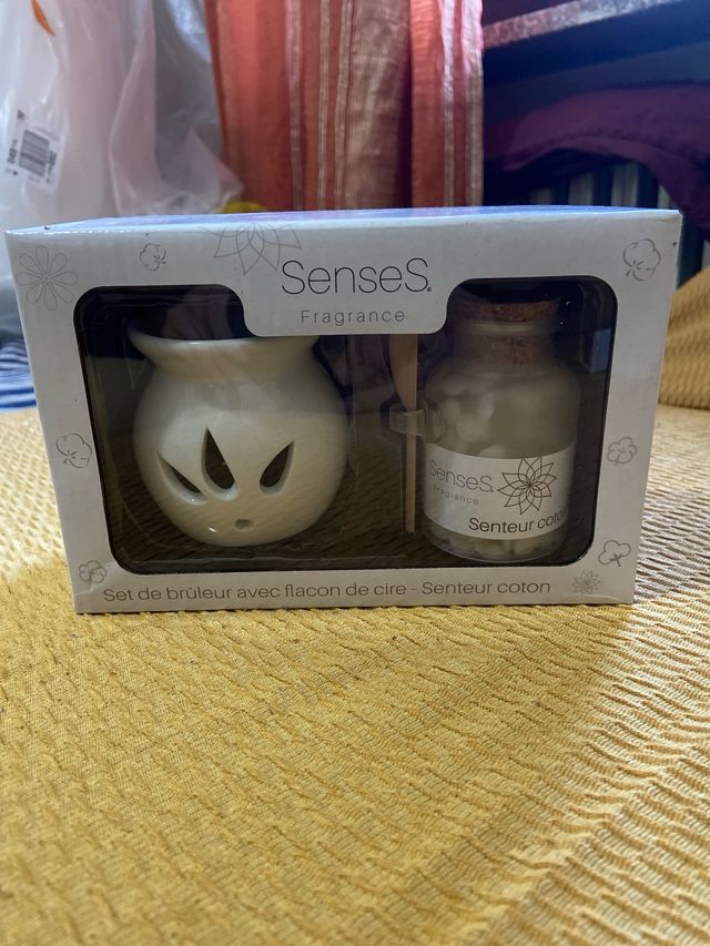 bruciatore con bottiglia di cera - Profumo cotone