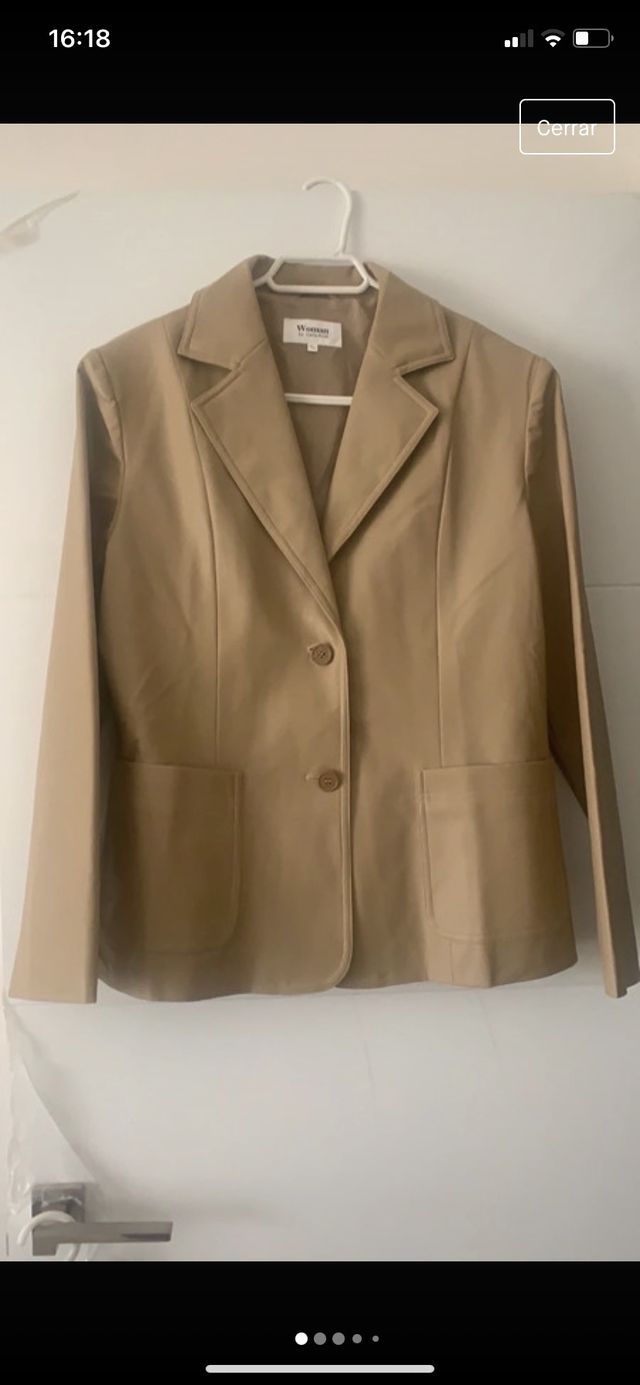 Chaqueta piel sintetica vintage