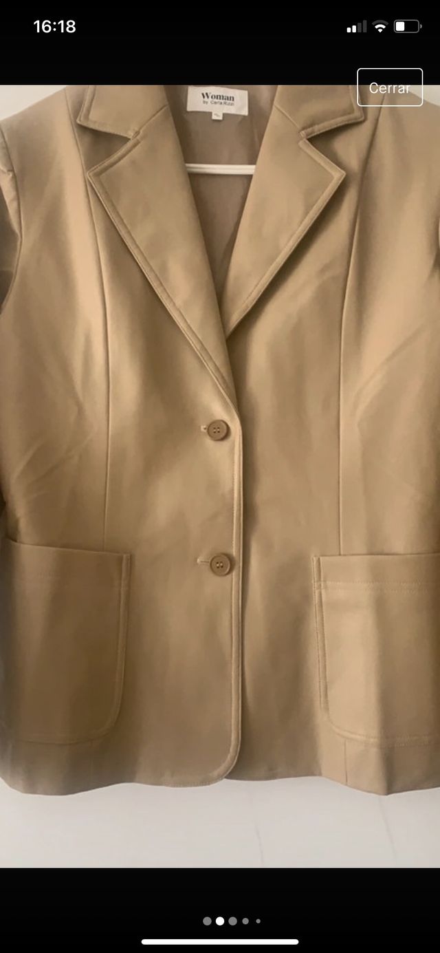 Chaqueta piel sintetica vintage