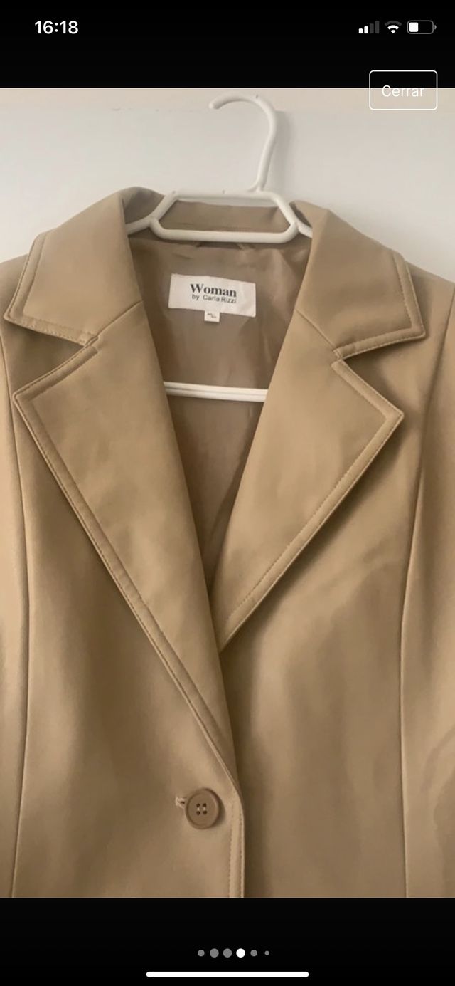 Chaqueta piel sintetica vintage