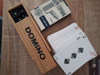 Lote Dominó y Barajas de Cartas. Francesa y España