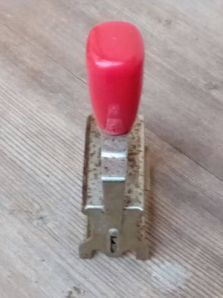 Sello metal automático de goma antiguo