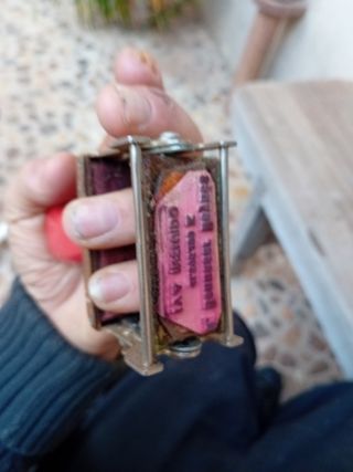 Sello metal automático de goma antiguo