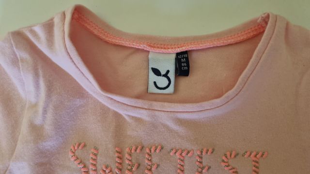 Camiseta rosa marca 3POMMES talla 12-18 meses 86cm
