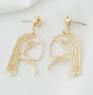 Pendientes silueta “La joven de la perla”