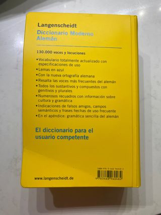 Diccionario Moderno Aleman Langenscheidt