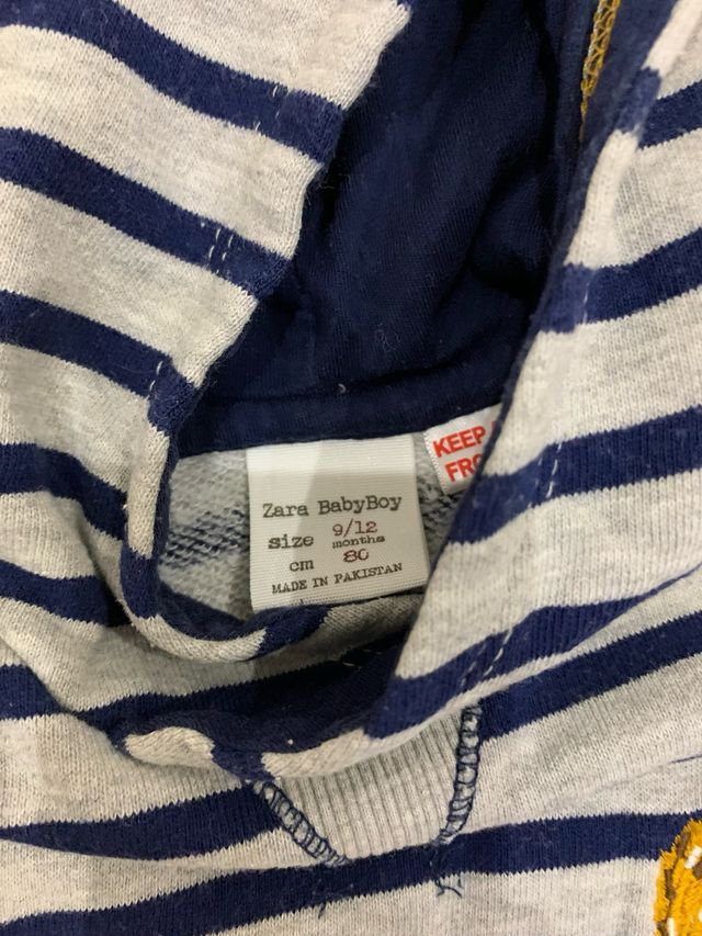 felpa bambino zara 9/12 mesi