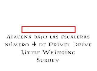 Carta aceptación Harry potter personalizada españ