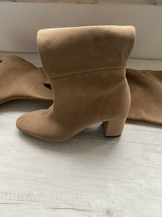 botas altas piel zara 