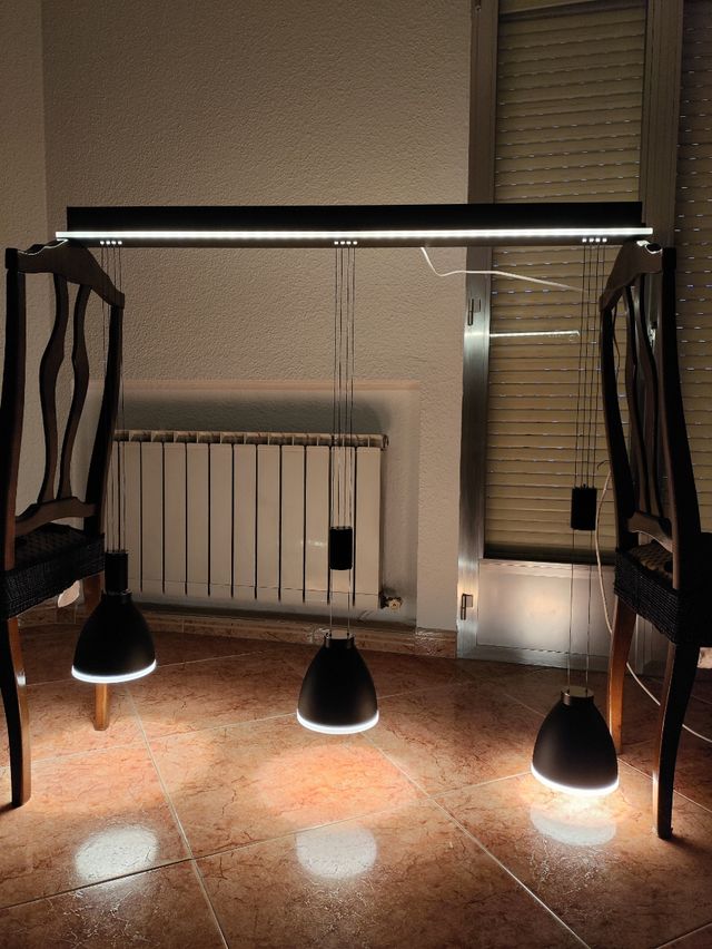 Lampara led techo 3 casquillos regulable