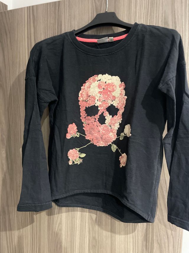 Camiseta Calavera Niña 9-10 años