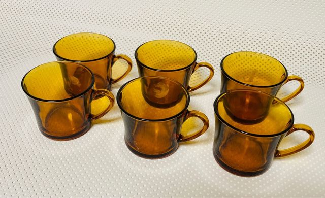 Juego café 6 servicios. Ambar. Vintage.
