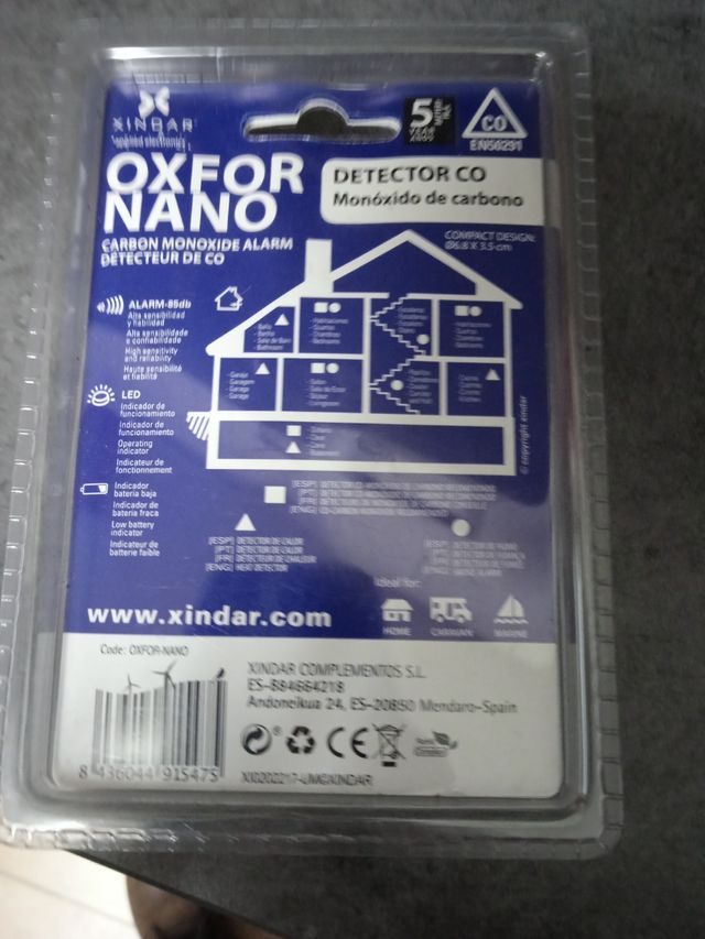 Sensor detector de co monóxido