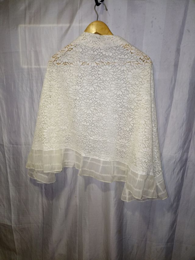 - Mantón VINTAGE Encaje ORIGINAL .! OFERTA .! 🎁