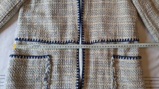 Abrigo chaqueta larga tweed.