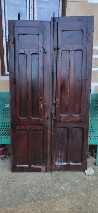 Vendo ventanas antiguas de madera de olmo