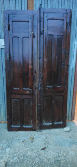 Vendo ventanas antiguas de madera de olmo