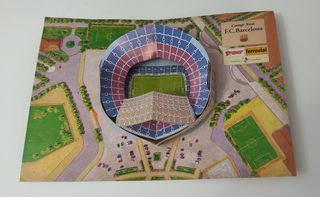 MAQUETA PLEGABLE CAMP NOU