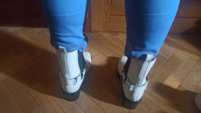 Oferta Botines Mango biker blanco