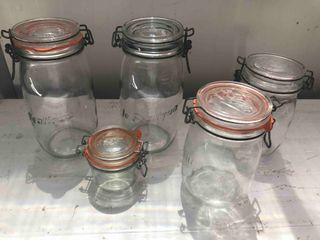 Lote frascos de cocina vintage
