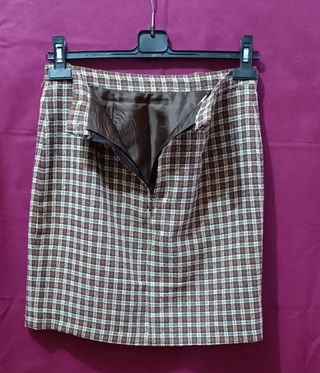 Falda recta de mujer cuadros