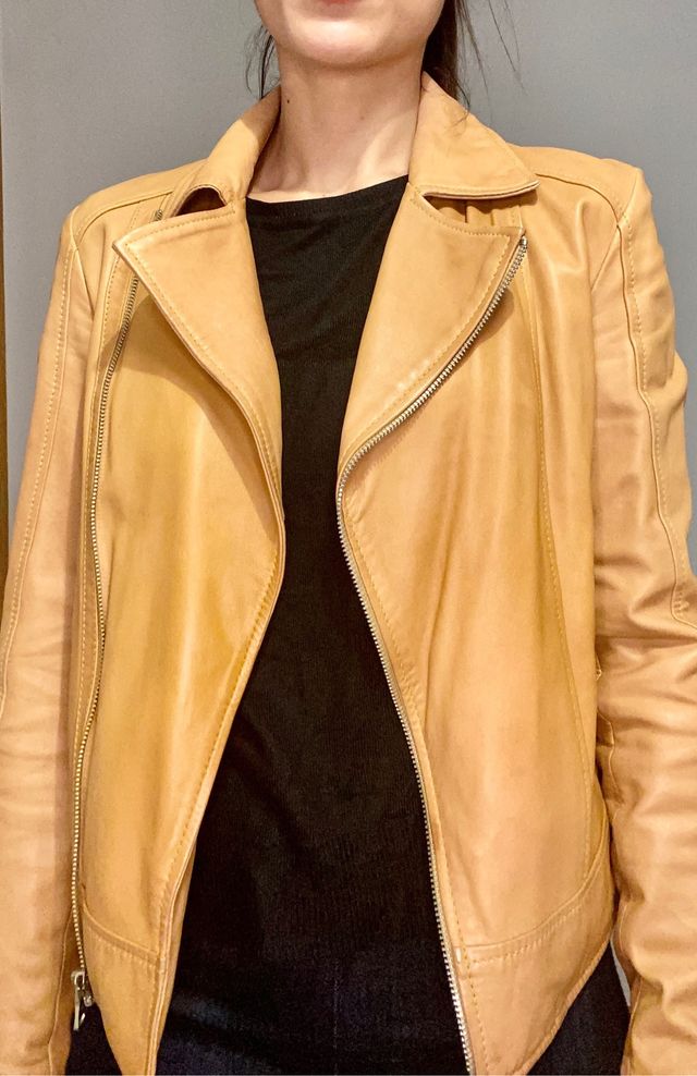 Chaqueta piel Massimo Dutti Xs
