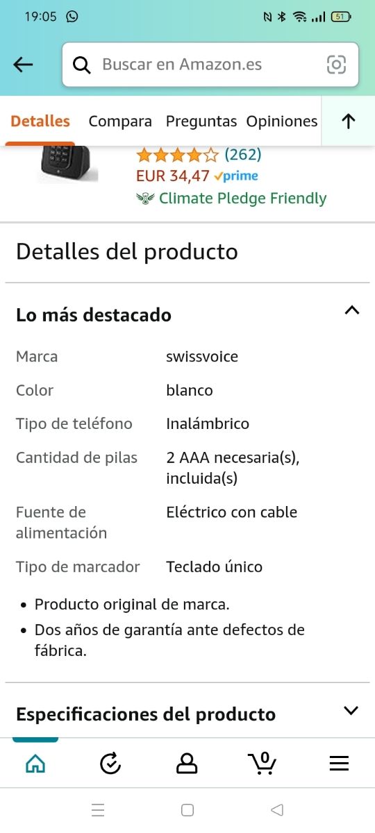 Teléfono fijo inalámbrico