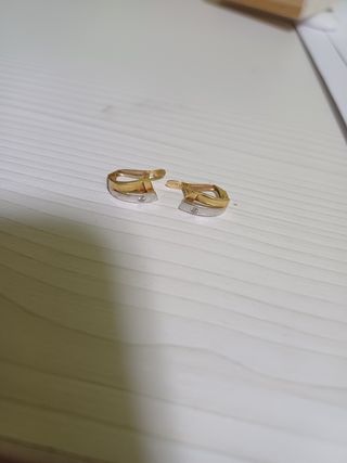 pendientes de oro,oro blanco y diamante