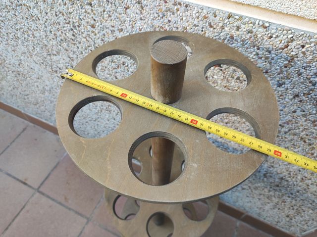 BOTELLERO DE MADERA VERTICAL (3 pisos)