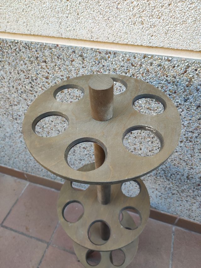 BOTELLERO DE MADERA VERTICAL (3 pisos)