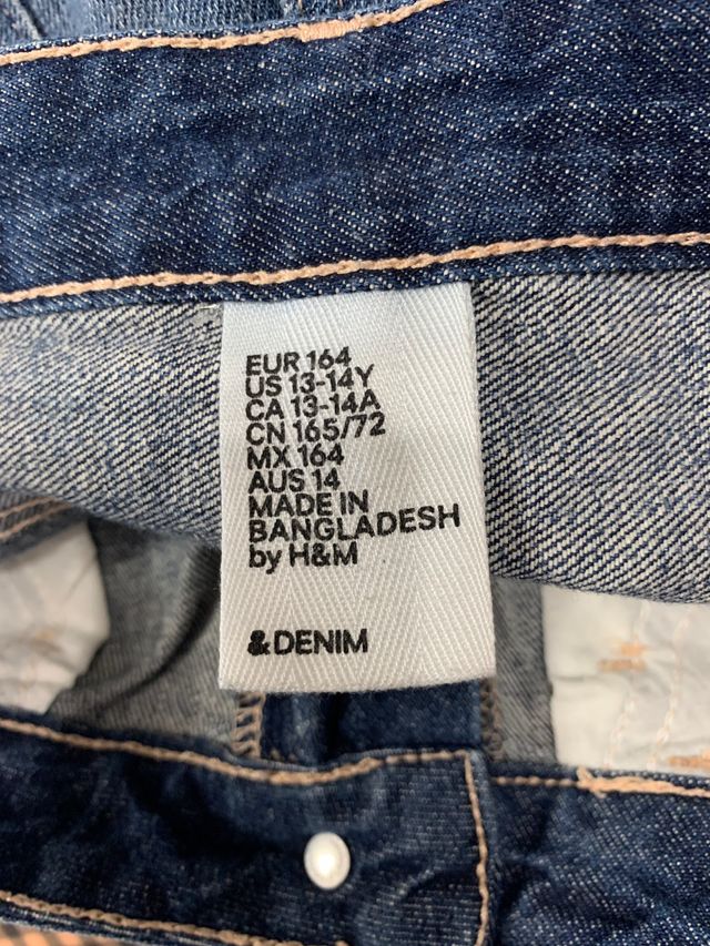 Pantalón tejano corto niña T13/14