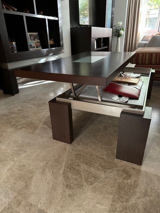 Muebles Salon madera maciza color wengue