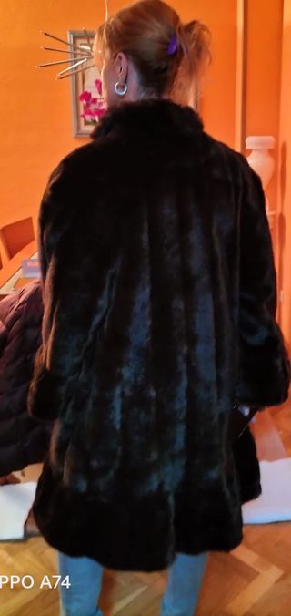 Abrigo piel sintetica imitacion vison