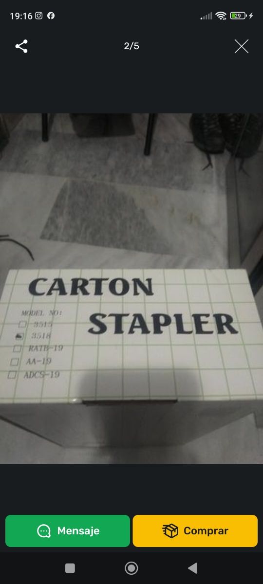 GRAPADORA PARA CARTON NUEVA.