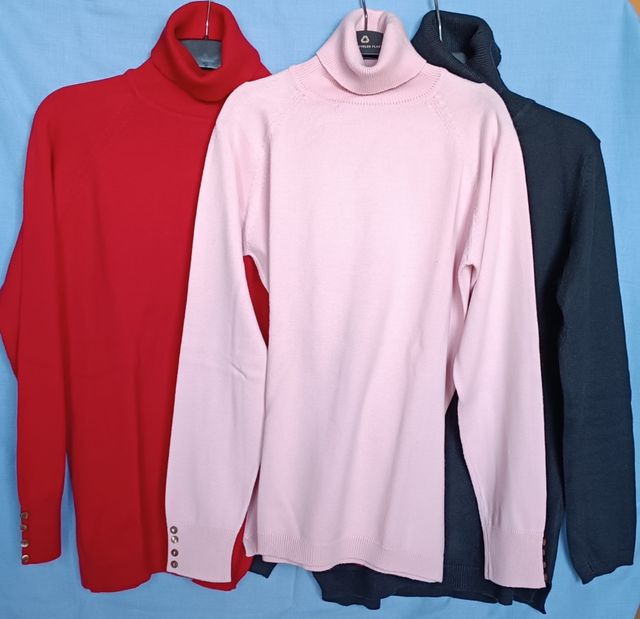 Lote jerseys cuello alto de punto de Zara