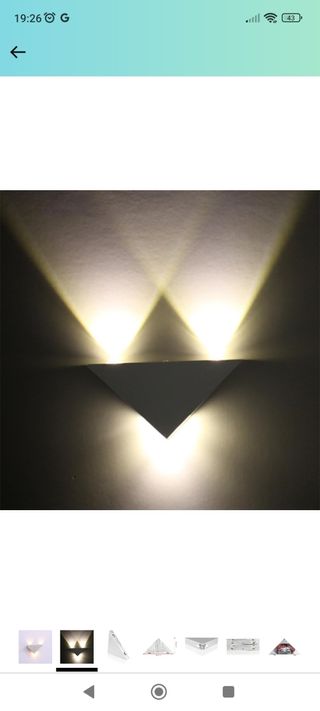Lampara de pared LED triangular 