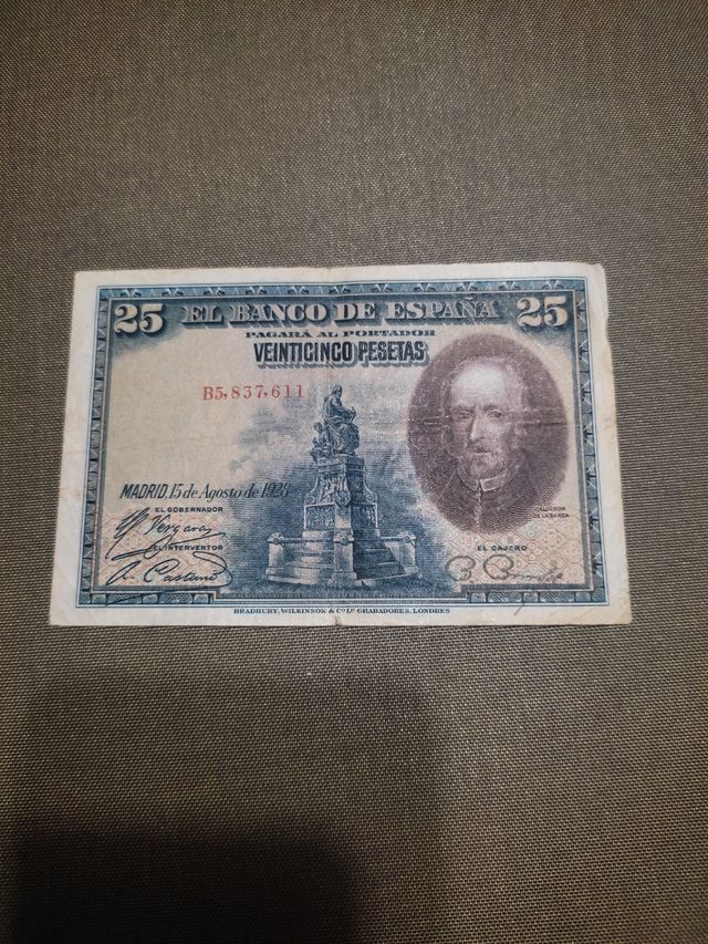 Billete 25 pesetas año 1928