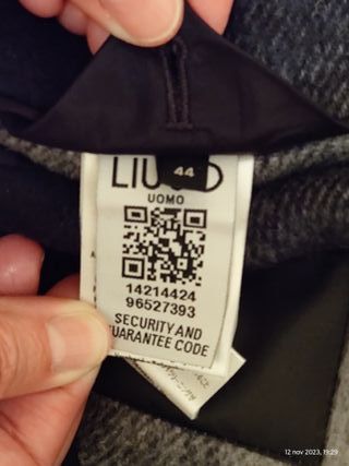 Cappotto LIU-JO uomo taglia 44 NUOVO MAI INDOSSATO
