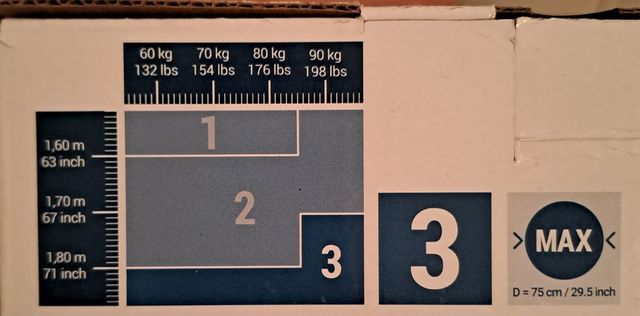 Palla da fitness taglia 3-75 cm