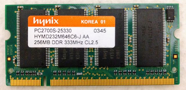 RAM HYNIX SO-DIMM 256 MB DDR