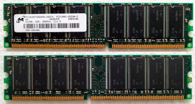 RAM DDR (VARI TAGLI E PRODUTTORI)