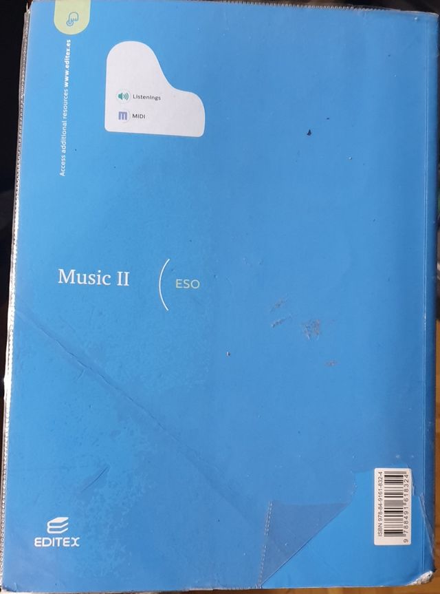 Libro de texto Music II ESO Editex