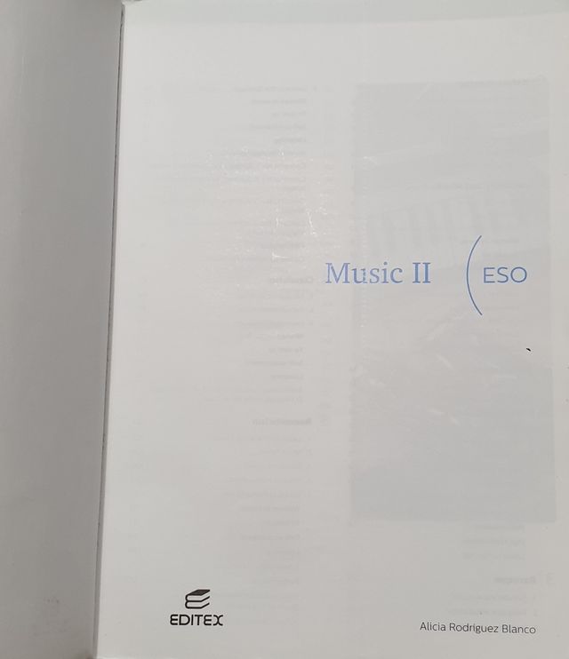 Libro de texto Music II ESO Editex