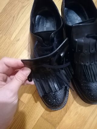 mocasin piel flecos