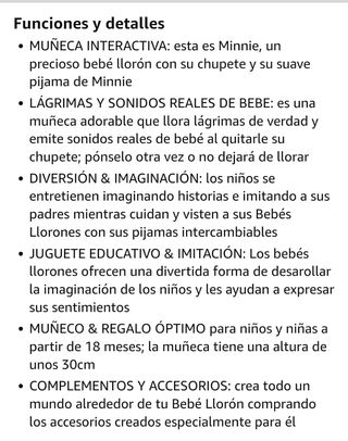 Bebés llorón MINNIE 