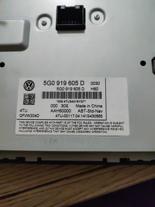 Pantalla y sistema de radio golf 7
